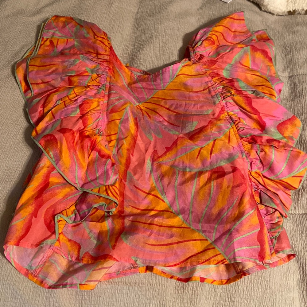 FARM butterfly sleeve top